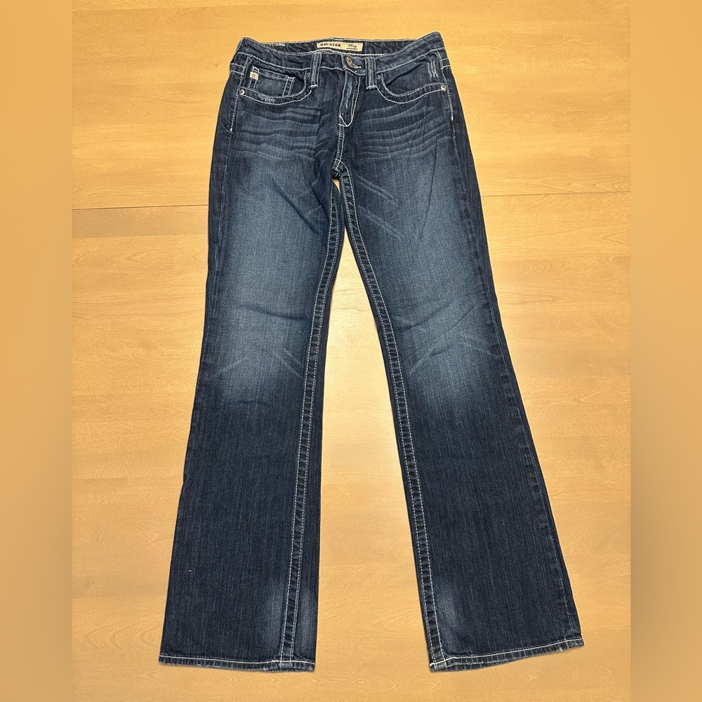 Big Star Remy Low Rise Bootcut Jeans Womens 29L Y2K fit factory slight distress
